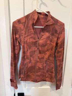 Lululemon Pink Camo Zip Up Jacket